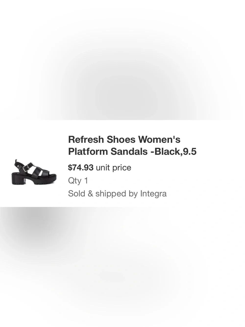 Refresh Women's Black Chunky Platform Sandals - Lightweight - BOGO